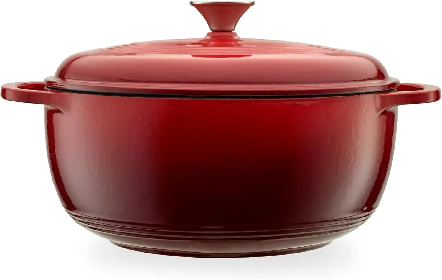 

6 Qt Enameled Cast Iron Dutch Oven, Red – Superior Heat for Slow Cooking & Roasting