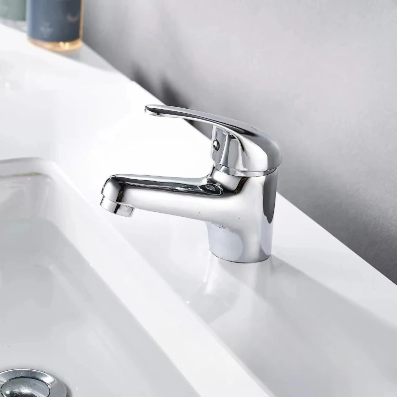 

Single-hole faucet for washbasin, Qiao Ding single-hole cold and hot washbasin faucet, horseshoe ceramic washbasin faucet
