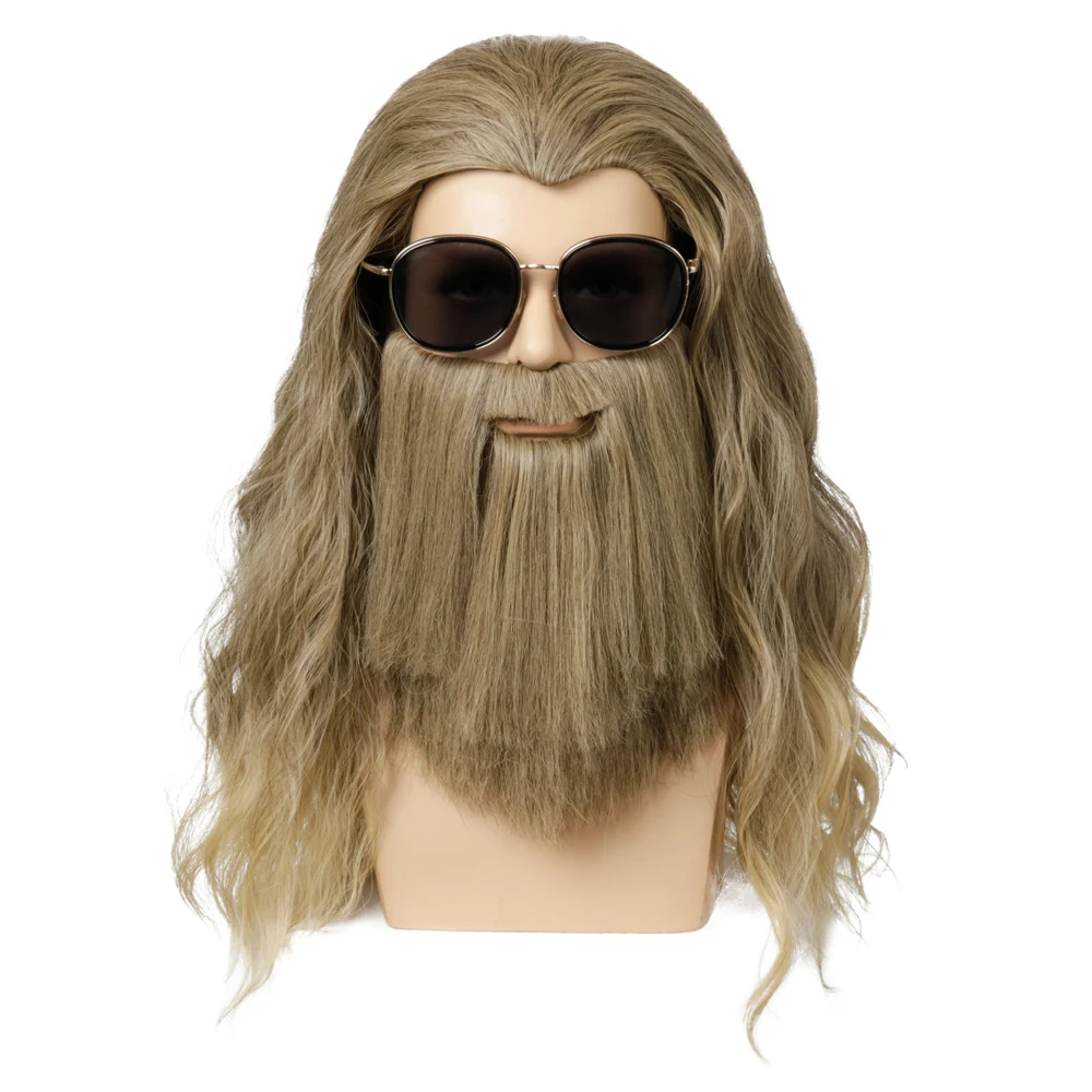 

22 Inch Synthetic Wigs For Man Mixed Color Wig Short Brown Curly Hair Cosplay Wig Halloween Costume Party Festival Performance