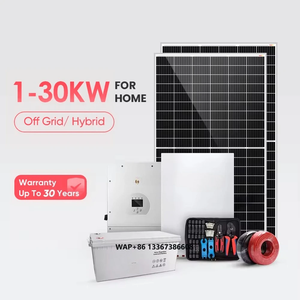 

1kw - 30kw Complete Home Solar Panel Off -grid Energy System Lithium Life04 Battery MPPT Solar Power Storage System