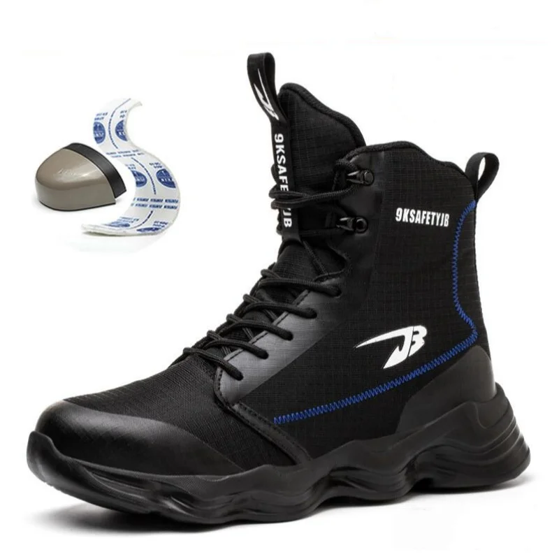 

New Safety Shoes Men Boots High Top Work Sneakers Steel Toe Cap Anti-smash Puncture-Proof work Boots Indestructible Shoes