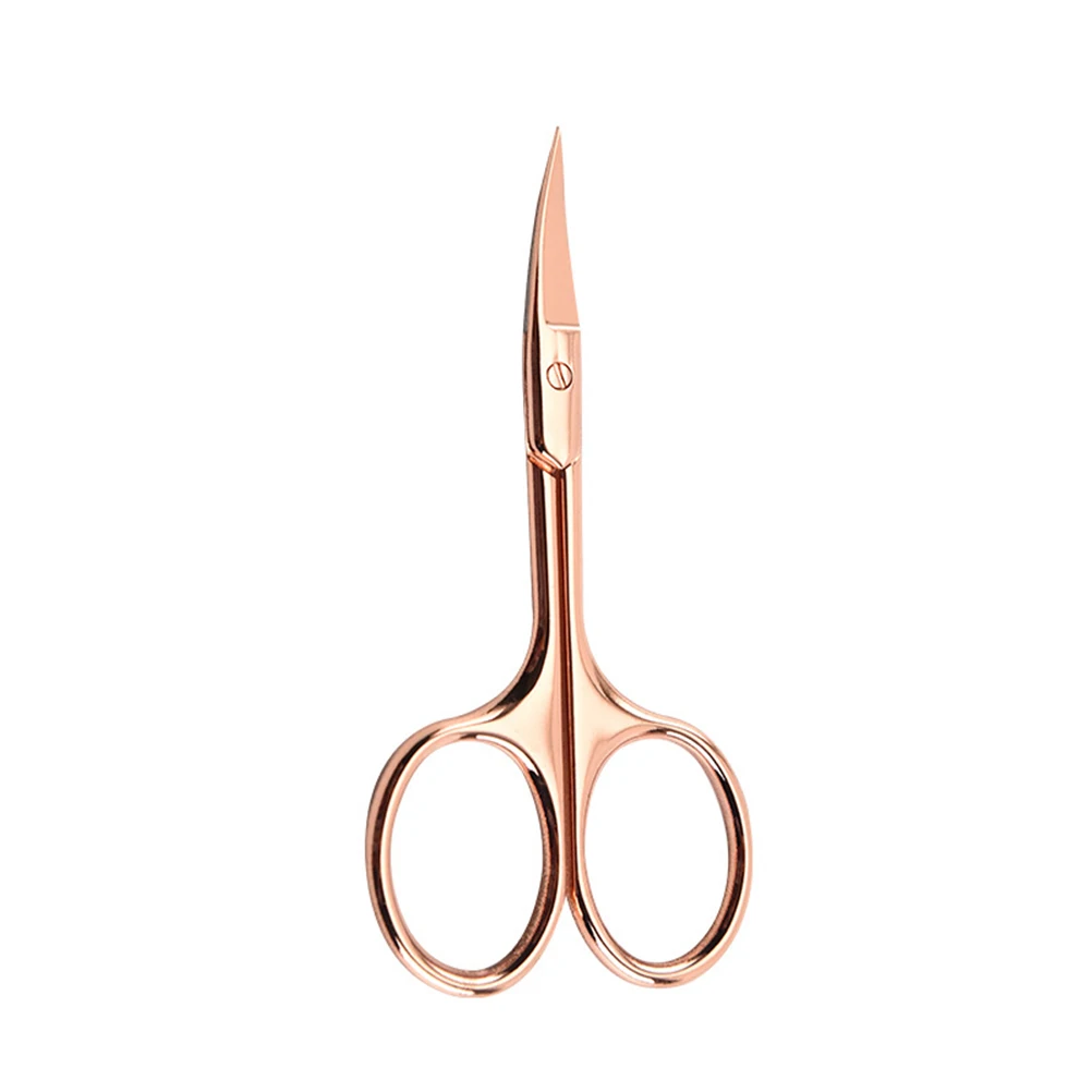 

4pcs Stainless Steel Colorful Nose Hair Trimmer Men'S Beard Scissors Precision Rustproof For Barber Shop Home Diy Hair Grooming