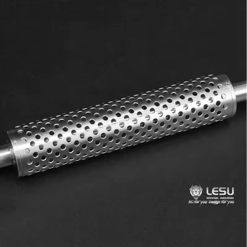 LESU 1/14 รถบรรทุกจำลองท่อไอเสียปล่องไฟไม่ทะลุรูแข็ง G-6069 ทามิย่า ดราเกิลเฮดโคลนตกแต่งชิ้นรุ่น