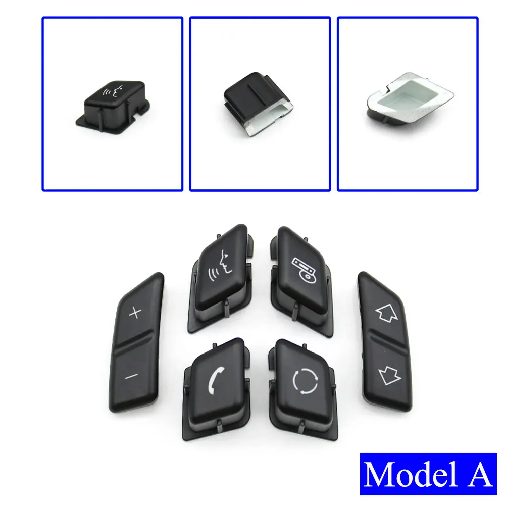 For BMW 3 X1 Series E90 E91 E92 E93 E84 Multifunction Steering Wheel Buttons Control Key Cap Cover Set 61316959893 61316959894