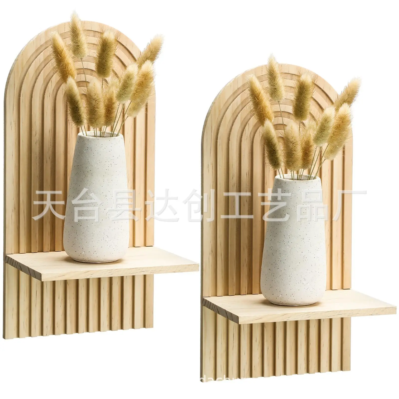 Estantes de pared de madera transfronterizos, soportes para velas perfumadas, soportes para candelabros decorativos de pared de salón de madera