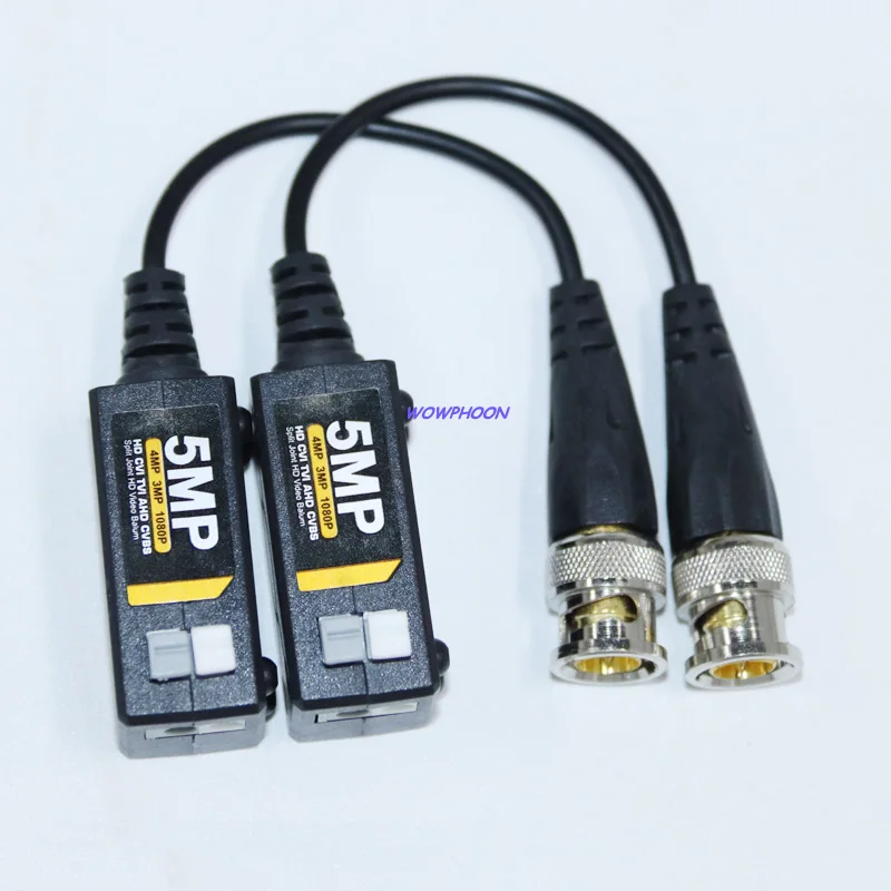5MP Video Balun HD Passive BNC to UTP Twist-Pair Video Transceiver TVI/CVI/AHD Passive BNC Video Balun for HD CCTV Camera