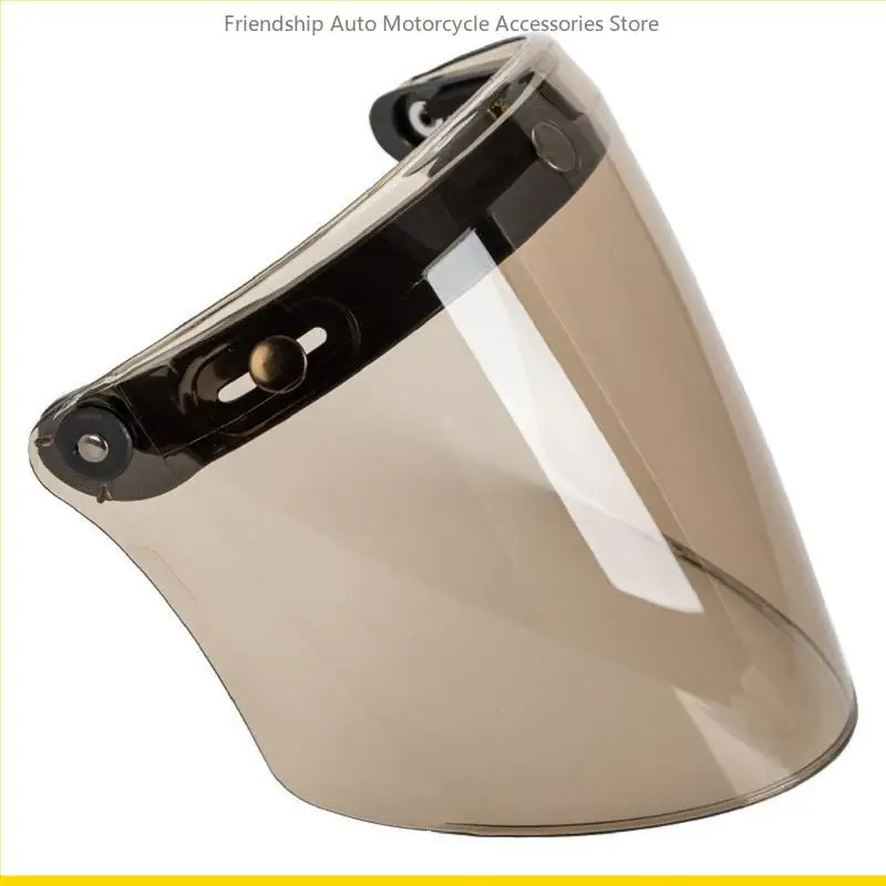 

SZCH Motorcycle Helmet Visor Shield PC Lens 3-Snap Design Open Face Helmet Visor