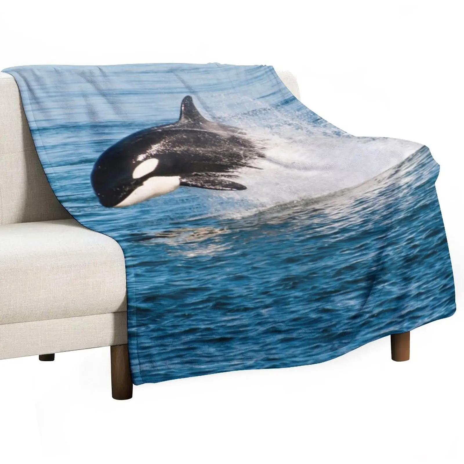 

Killer whale orca jumping Throw Blanket halloween Baby christmas gifts Sofa Throw Blankets
