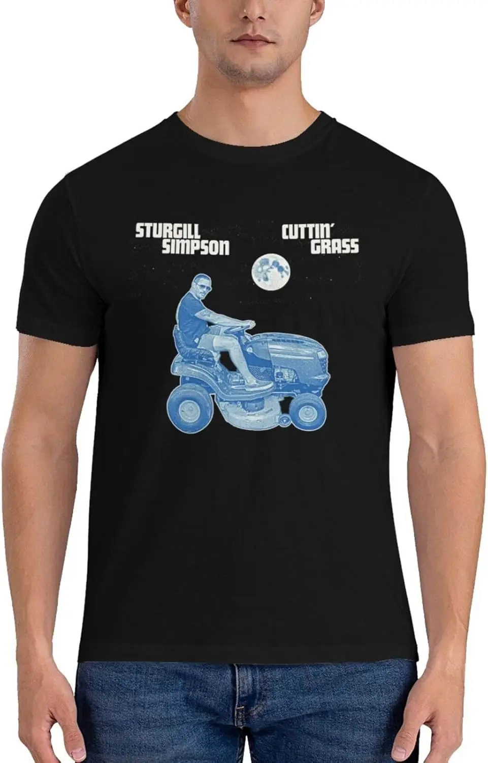 Sturgill Music Simpson Shirt 남성용 맞춤형 반소매 T 셔츠 패션 그래픽 티셔츠 쿨 캐주얼 탑 블랙