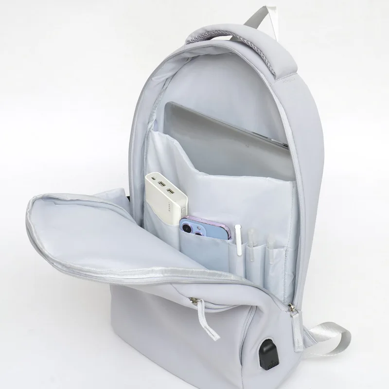 

New solid color backpack simple casual computer bag schoolbag high school large capacity backpack women