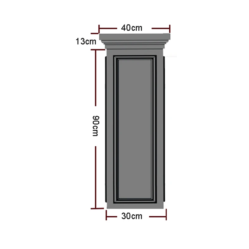 ABS Plastic Concrete Square Pillar Base Molds 30cm Width X 103cm Height for Home Improvement And Construction Projects