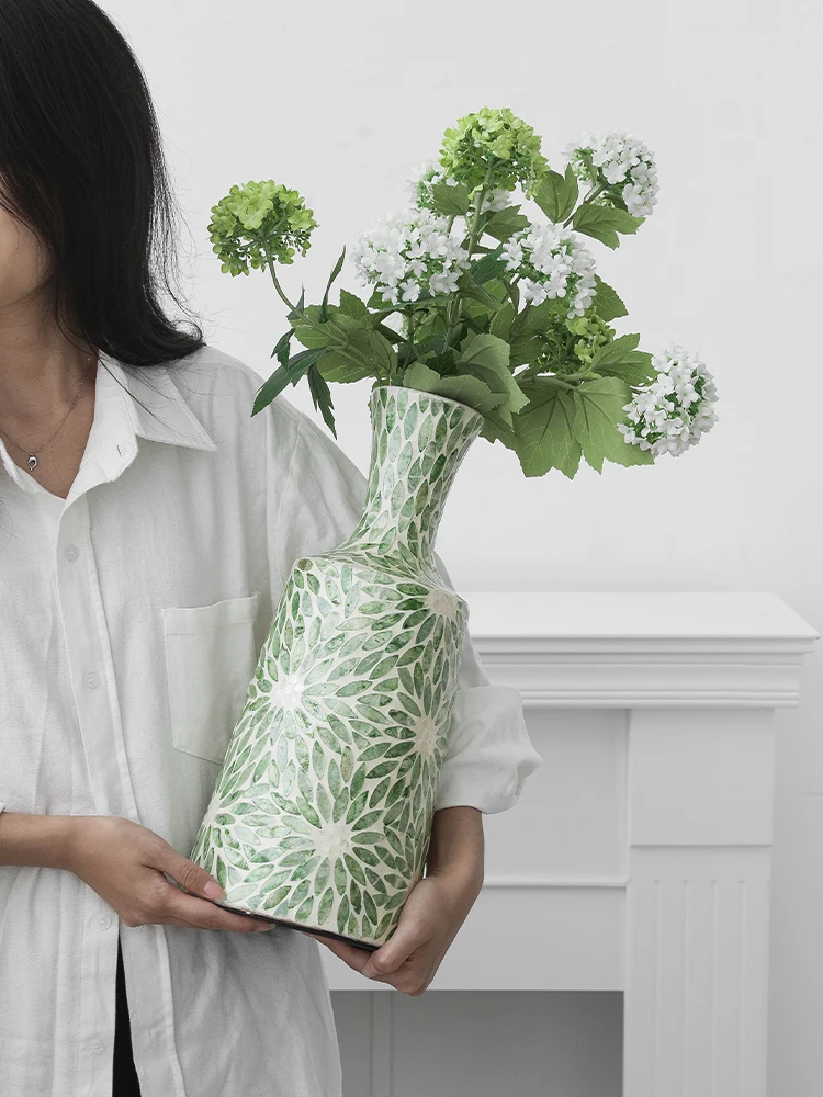 

Большая европейская ваза для цветов, декор для дома, для столовой, кофейного столика, держатель для искусственных шелковых цветов