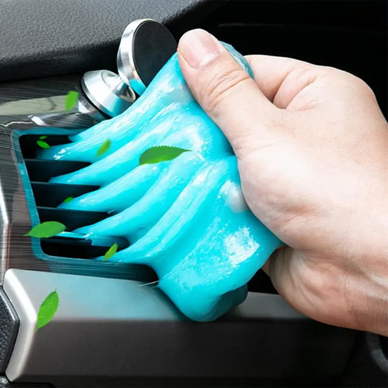 Car Cleaning Gel Reusable Keyboard Cleaner Gel Automobile Air Vent Dust Removal Gel Multiuse Dirt Cleaner Slime Auto