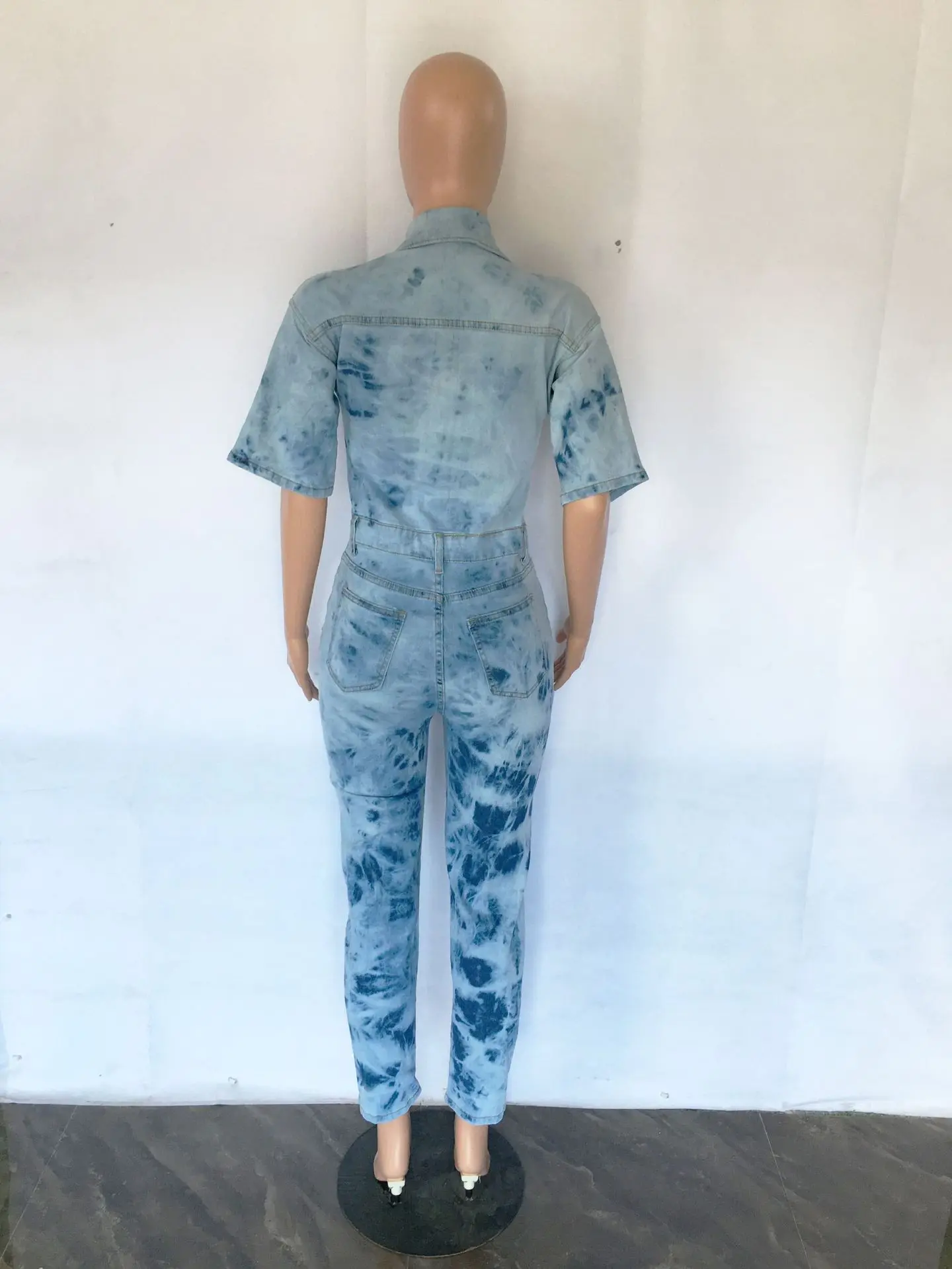 Neuer sexy und modischer gewaschener Blumen-Floated-Denim-Overall