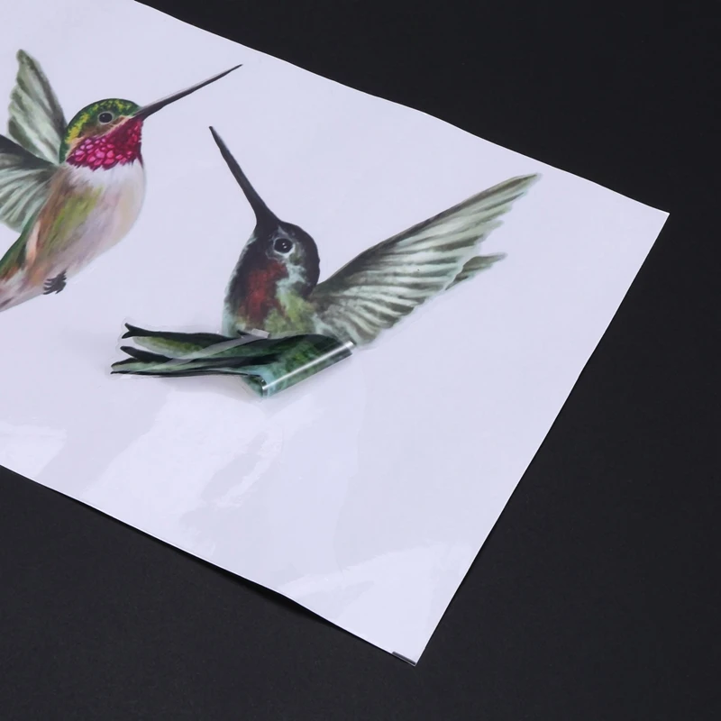 8 Large Beautiful Humming Bird Static Cling Window Stickers Hummingbird Anti Collision Bird Strike Window Stickers