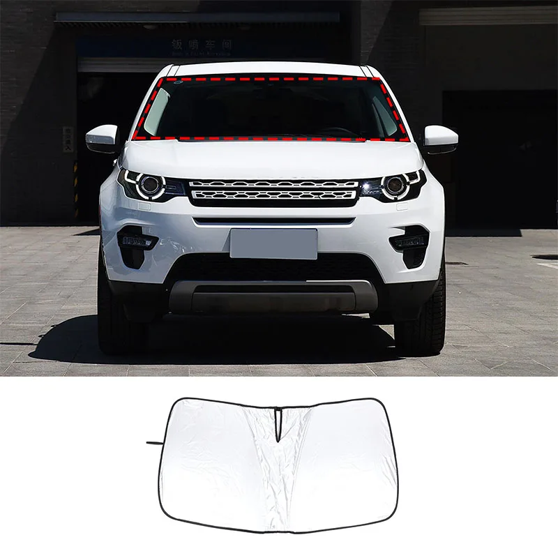 

cheya Silver Tape Car Front Windshield Sun Protection Parasol for Land Rover Discovery Sport 2015-2019 Interior Accessories 1Pcs