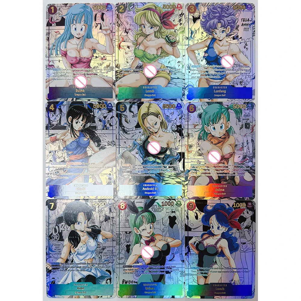 Anime English Dragon Ball DIY ACG Boys Game Toys Christmas Birthday Gift Collectible Cards Board Game Bulma Android 18 Chichi