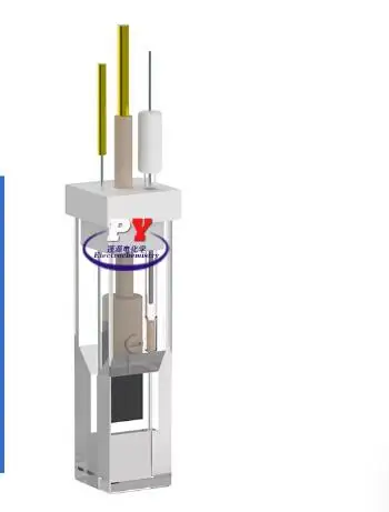 K003 Optical Quartz Electrolytic Cell/Chamber Micro-Spectroscopic Photoelectrochemical Three-Electrode System with Silver
