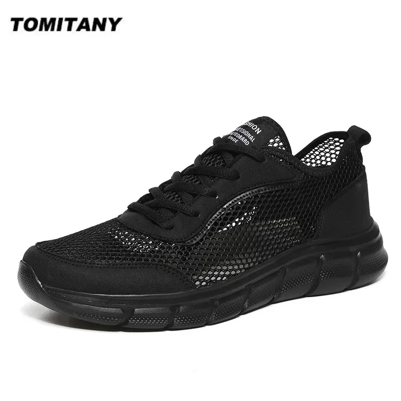 夏のメッシュの靴男性スニーカー通気性のカジュアルレースアップ靴tenis masculino zapatillas hombre