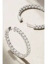 35mm Gold Silver AAAAA CZ Huggie Hoop Earrings for Women Fashion Jewelry with 3 Color for Party Festival Boucle Doreille