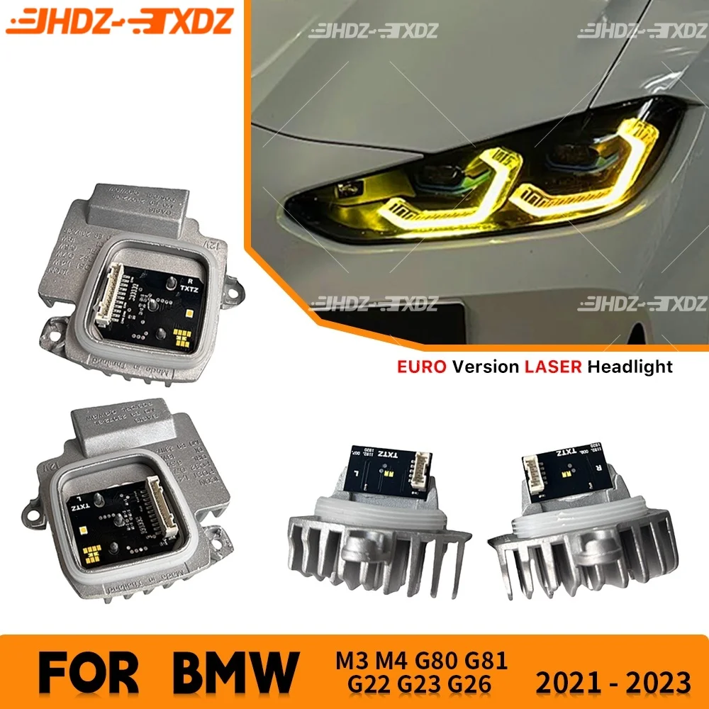 G80 M3 DRL LED Modules For BMW M4 G82 G83 G22 G23 G26 430i M440i 2021-2023 Laser Headlight Daytime Running Light Angel Eyes