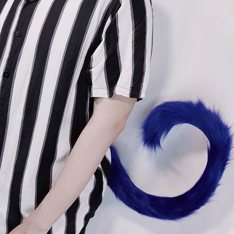 Lolita Fluffy Cute Cat Long Tail Girl Plush Tails Belt Dog Fox Anime Performance Role Play Cosplay Costume Props Kid Gift