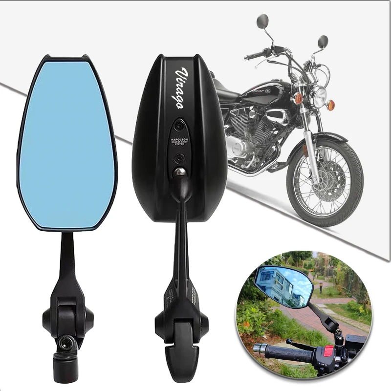 

Adjustabale Motorcycle Side Rearview Mirrors CNC Rear View Mirror For Yamaha VIRAGO XV125 XV250 XV400 XV500 XV535 XV700