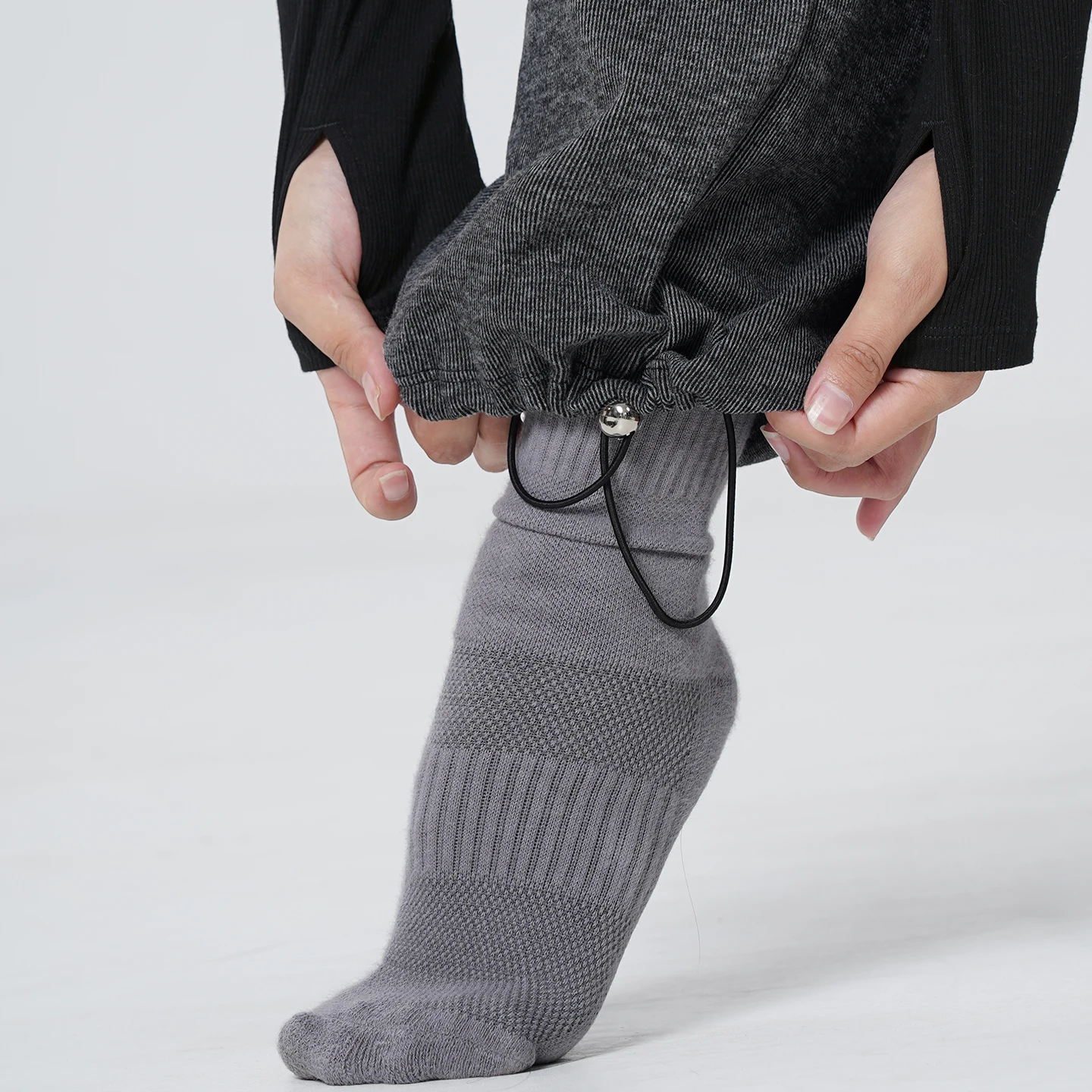 سراويل الرقص النسائية الفضفاضة المستقيمة واسعة الساق السراويل ممارسة الرقص السراويل الدافئة الكبار قابل للتعديل افتتاح الساق السراويل الرقص الحديثة #6