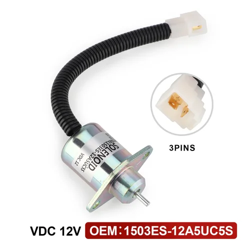 Imagen 1 del producto Solenoide de apagado de combustible, 12V, Kubota 05 Series D905 D1005 V1205 V1305 V1505 17594-6001-4 17454 1503ES-12A5UC5S SA-4569-T