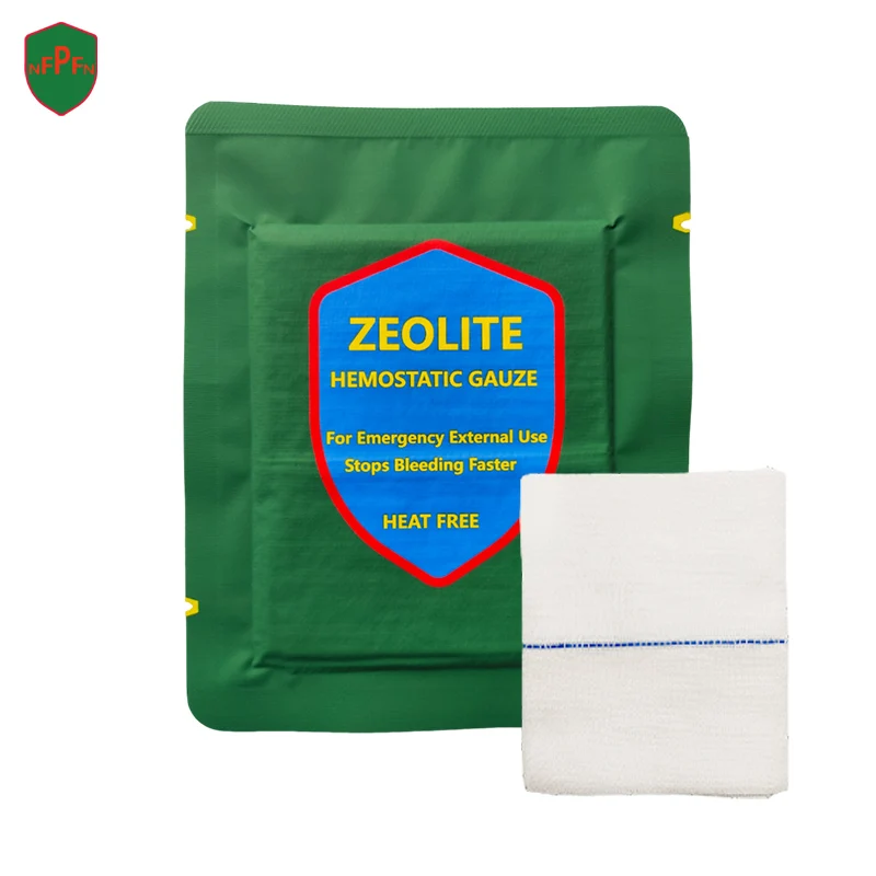 TCCC Tactical Zeolite Hemostatic Gauze Emergency Outdoor Binding Fixed Bandage First Aid Kit Medical Wound Dressing