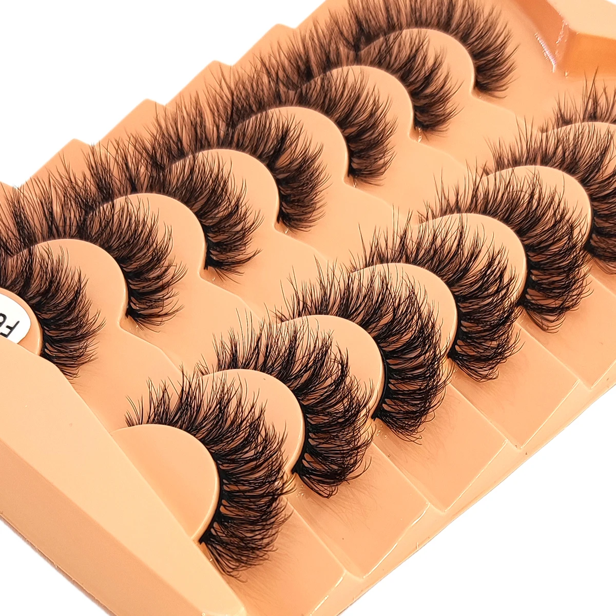 HBZGTLAD 7 pestañas dobles naturales largas para vacaciones pestañas suaves y esponjosas cruzadas Manga pestañas naturales extensión de pestañas maquillaje