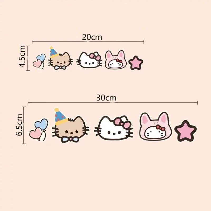 Sanrio Anime Cartoon HelloKitty Mirror Stickers Cute  Originality Decoration Bathroom Fashion Delicate Self-adhesive Sticker