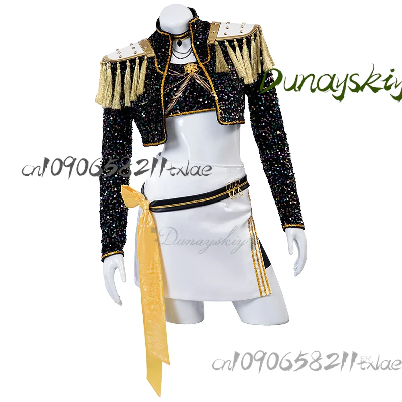 K-Pop Demon Hunters Mira Cosplay Costume Wigs Black Golden Uniform Cosplay for Party Halloween Carnival Party Anime Movie