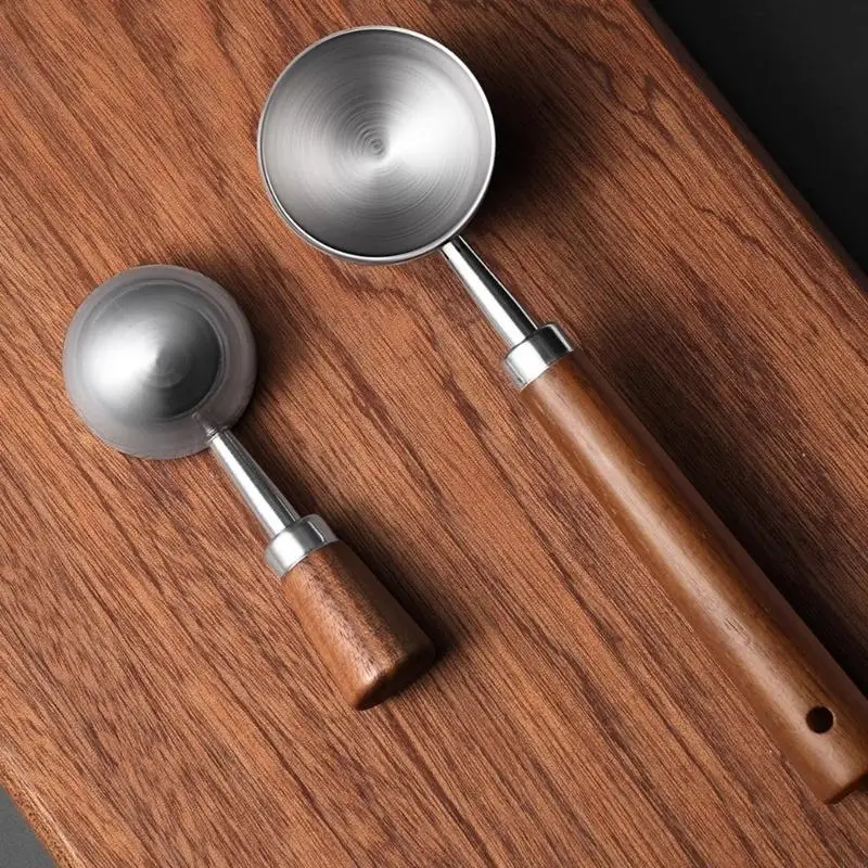   Elegant Measuring Spoon with Walnuts Grip for Accurate Kitchen Dosing Tasks