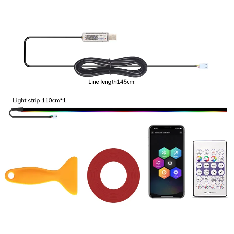 분위기 조명 심포니 스트리머 대시보드 USB 무선 분위기 조명