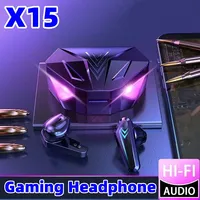 X15 TWS Wireless Bluetooth Headset LED Display Gamer Earbuds with Mic Wireless Headphones Cancelling Bluetooth Earphones