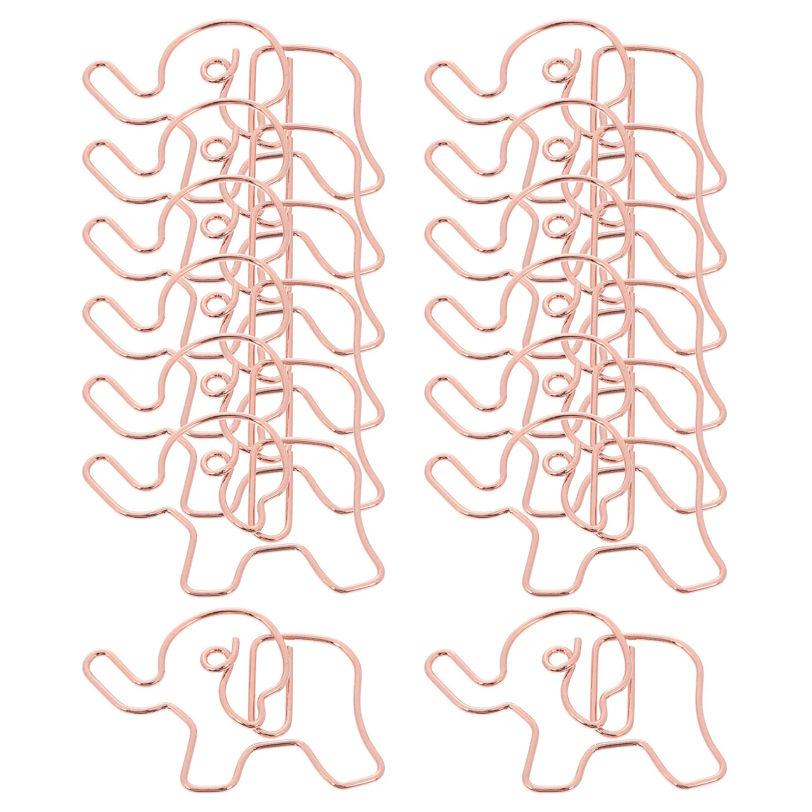 

20Pcs Large Colored Elephant Paper Clips Cute Metal Office School Supplies Decorative Desk Accessories for Organizing