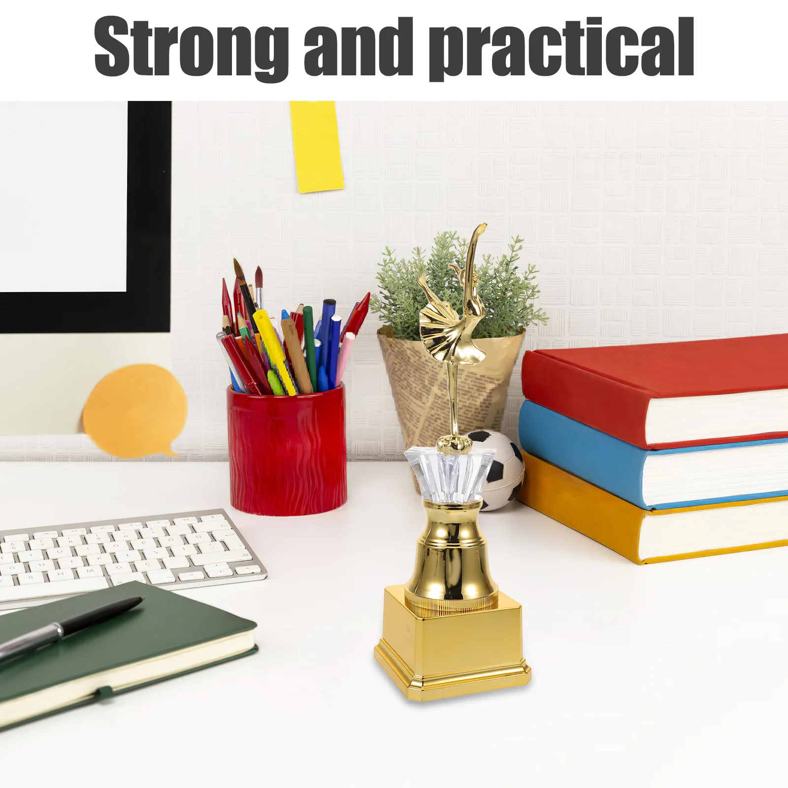 

Gold Ballet Dance Trophy Plastic Award Compact Design for Dance Competitions Sports Events Winner Prizes Participation Award