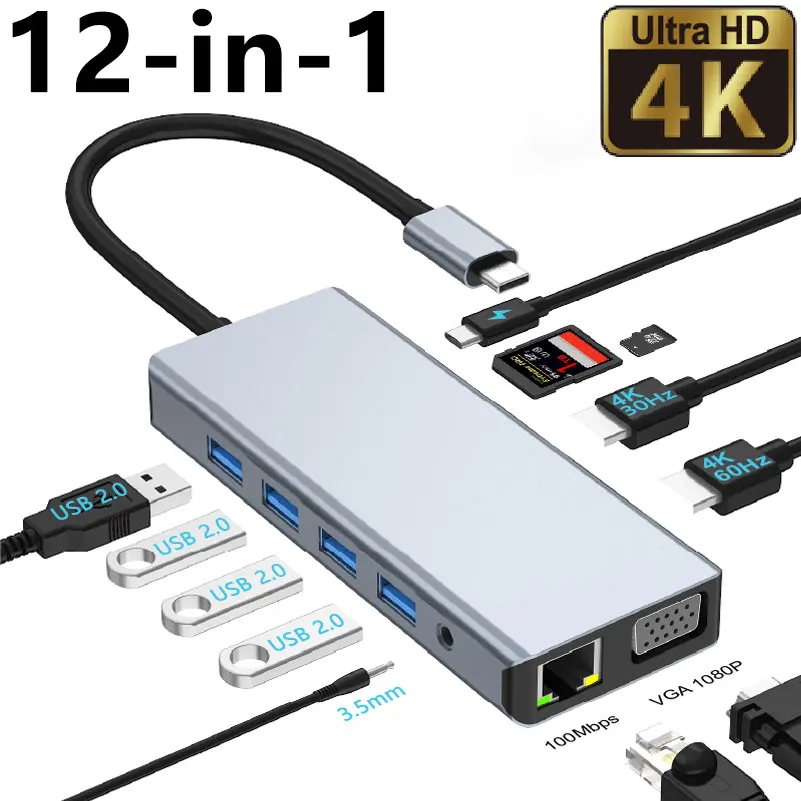 12-In-1 USB-C Hub, …