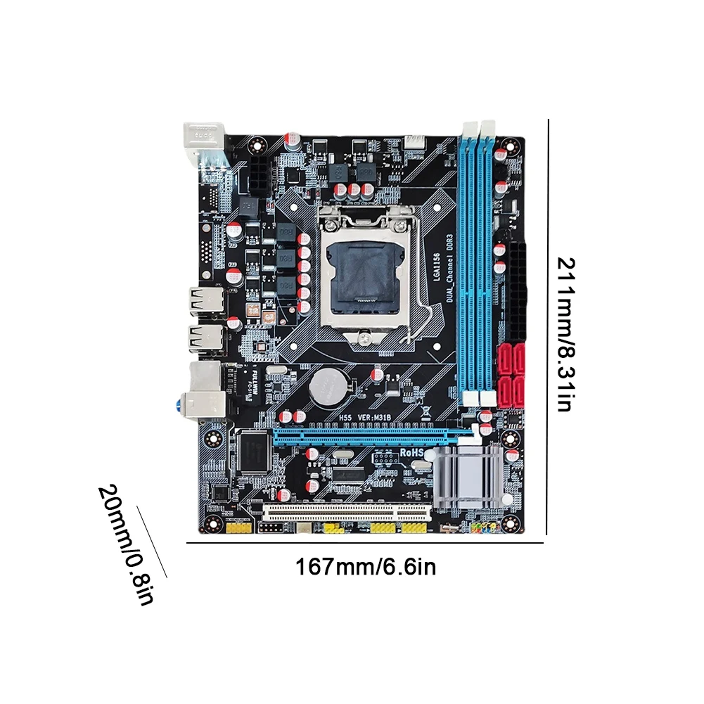 Imagem -06 - Computador Desktop Motherboard Lga1156 16gb de Ram Memória Ddr3 Sata pc Mainboard Dual Channel para i3 530 i5 750 660cpu