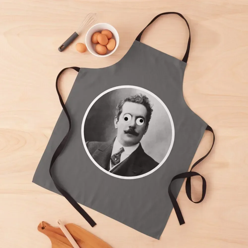 

Googly Eyed Giacomo Puccini Apron Kitchen And Home Items work ladies Apron