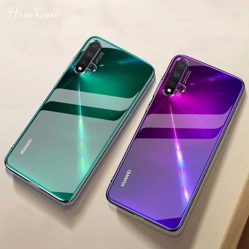 For Huawei Nova 5T Case Slim Transparent Crystal Silicone Soft Clear TPU Back Cover Phone Case for Huawei Nova 5I 5 Pro 3 6