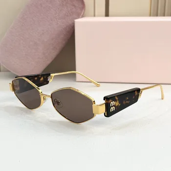 Top Small Metal Frame Irregular Women Sunglasses For Male Aesthetic Brand Designer Futuristic Summer Ladies Sun Glasses UV400 