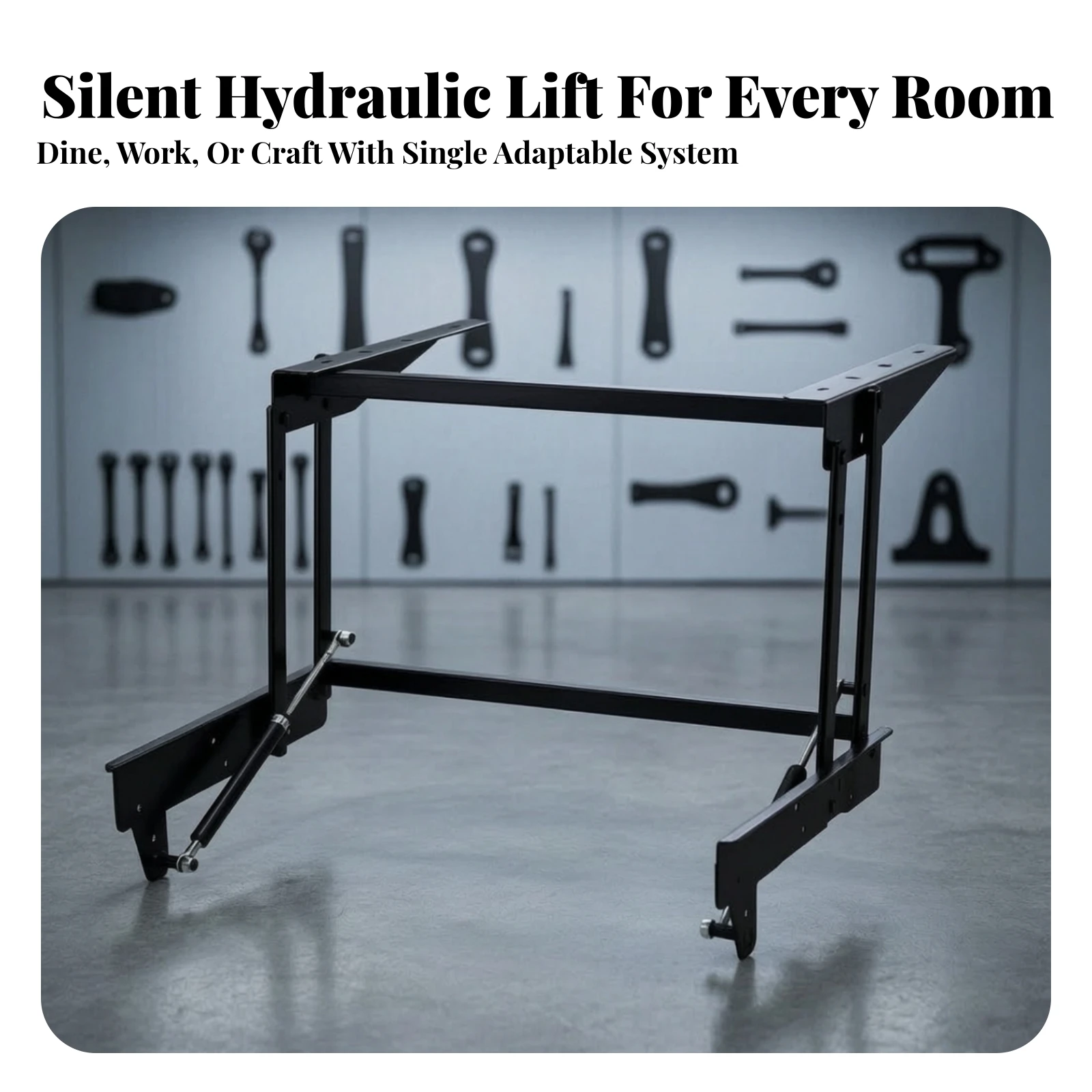 Coffee Table Lift Mechanism Long-Lasting Table Top Lift Frame Hydraulic Hinge Sturdy Hardware Convenient for DIYers, Living Room