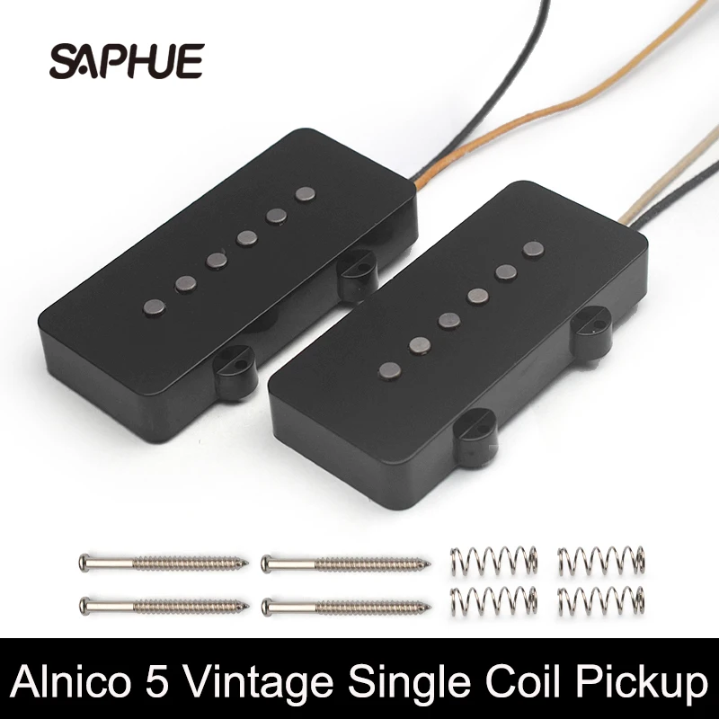 Alnico 5 Vintage Single Coil 6-String Electric Guitar Pickup Jazz-Master Pickups N-8.1K B-8.8K Black