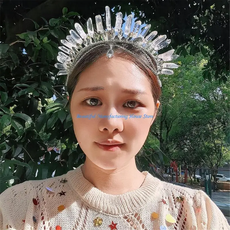 

E56a Bridal Tiaras Headciece Закрепите нельзящие стразы. Уколел короны Hairhoop для свадебных церемоний и особого случая