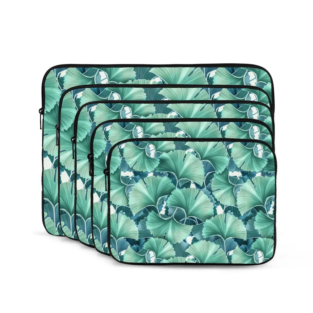 Seamless Green Ginkgo Biloba Pattern Computer ipad Laptop Cover Case Laptop Sleeve Bag Portable Cover Fundas Pouch