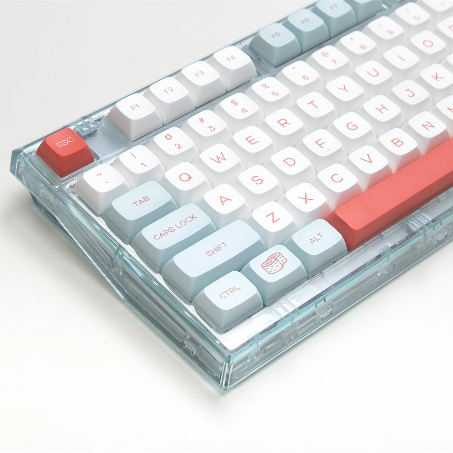 140 Key Salmon Keycaps XDA Profile DYE SUB PBT Custom Keycaps For MX Switches 61 64 68 87 96 104 108 Custom Mechanical Keyboards