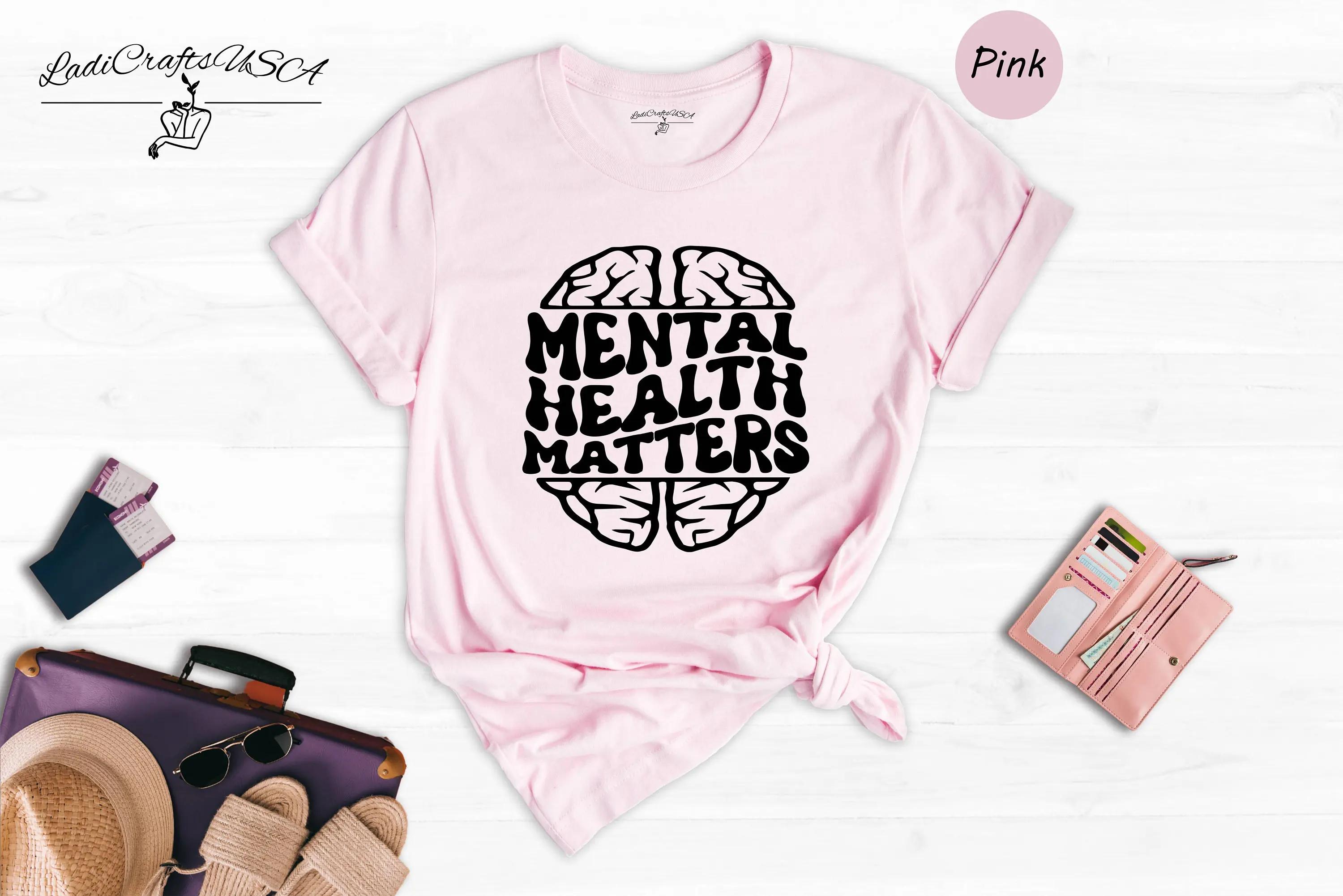 Mental Health Matters T Shirt Awareness Anxiety Therapist Psychologist