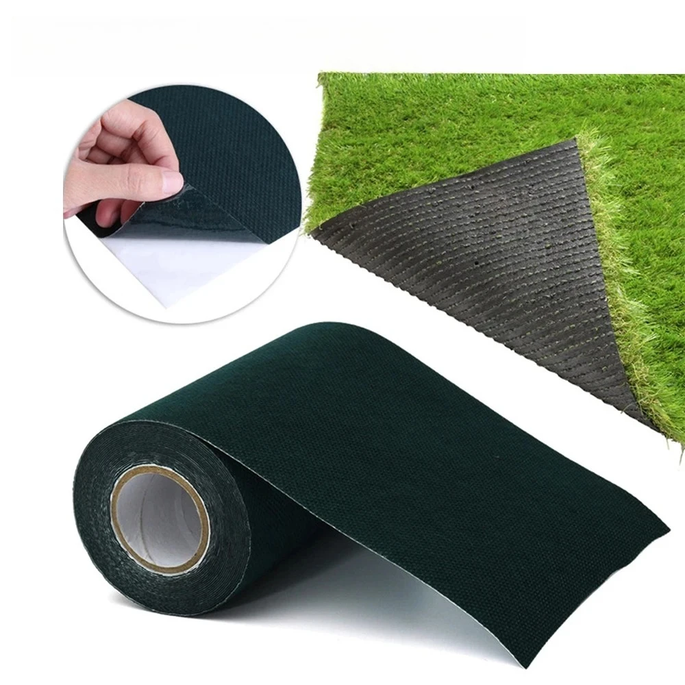 Single-Side Artificial Grass Seam Tape Garden Lawn Green Tape Synthetic Lawn Grass Carpet Fixed Connection Tape